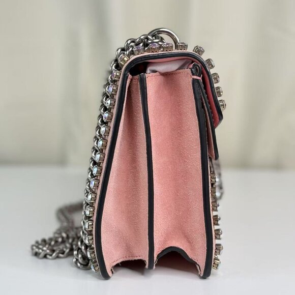 Gucci Pink Velvet Medium Dionysus Shoulder Bag with Crystal Embellishments - Picture 5 of 9